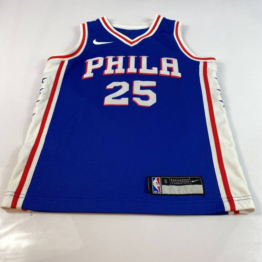 Philadelphia 76ers Ben Simmons 25 Nike Boys Jersey Multicolor V Neck Dri Fit S